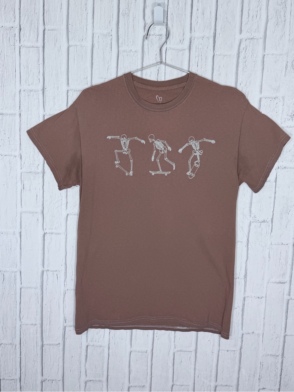 🛹 Full Tilt Skeleton Skate Boyfriend Tee Brown Estimated Medium Y2K